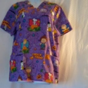 Peanuts scrub top